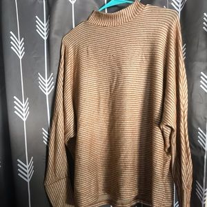 Mock Neck Mustard Striped Top from Urban Outfitter